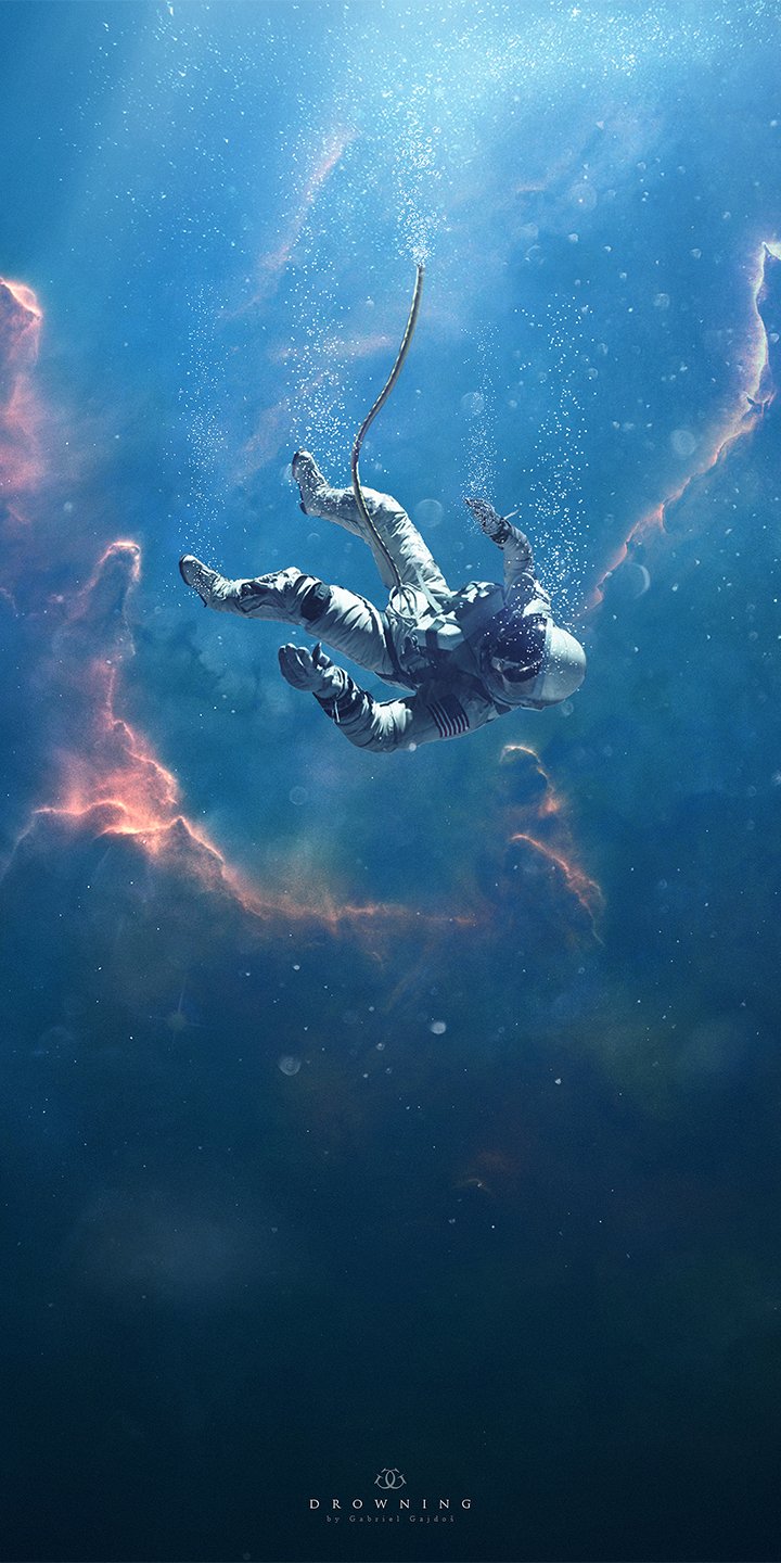 Download Space Sci Fi Astronaut Phone Wallpaper