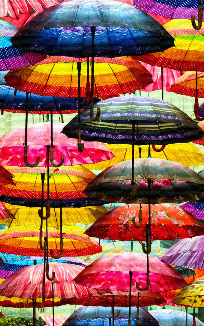Umbrellas - Print on Canvas