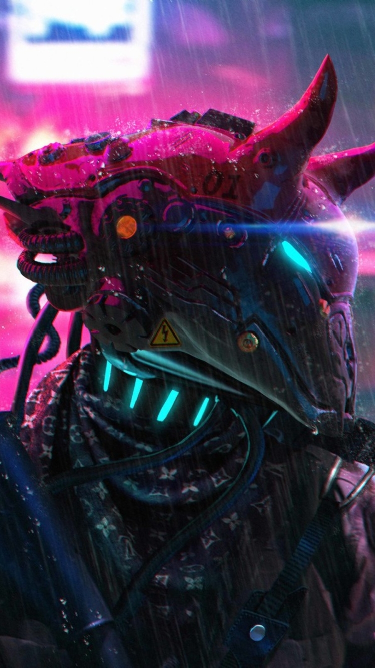 Sci Fi Cyberpunk Phone Wallpaper by XuTeng Pan - Mobile Abyss