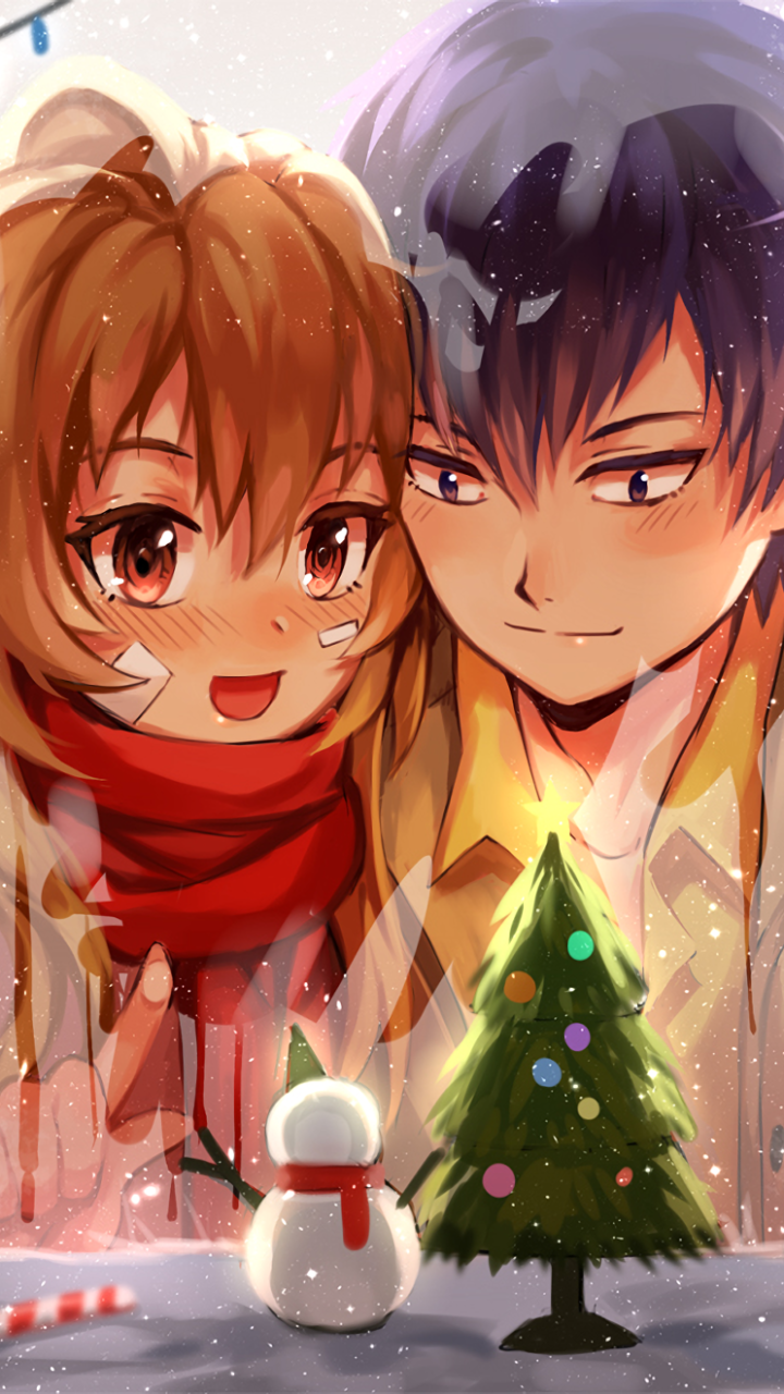 Download Ryuuji Takasu Taiga Aisaka Anime Toradora! Phone Wallpaper