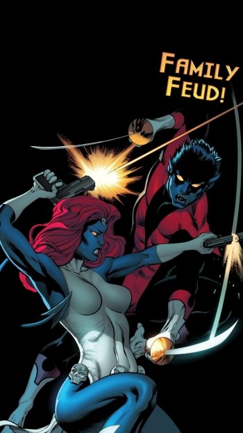 Mystique (Marvel Comics) Nightcrawler (Marvel Comics) Comic Amazing X-Men Phone Wallpaper