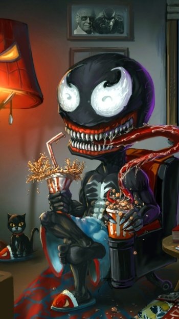 Comic Venom Phone Wallpaper