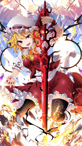 Flandre Scarlet Anime Touhou Phone Wallpaper