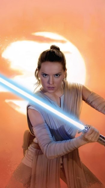 lightsaber Star Wars Rey (Star Wars) movie Star Wars: The Rise of Skywalker Phone Wallpaper