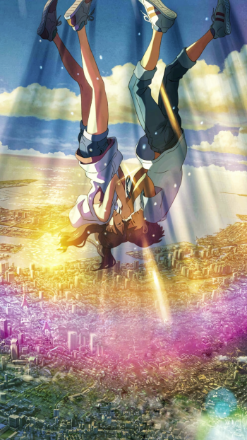 Hodaka Morishima Hina Amano Tenki no ko Anime Weathering with You Phone Wallpaper