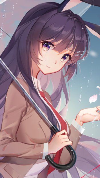 Mai Sakurajima Anime Rascal Does Not Dream of Bunny Girl Senpai Phone Wallpaper