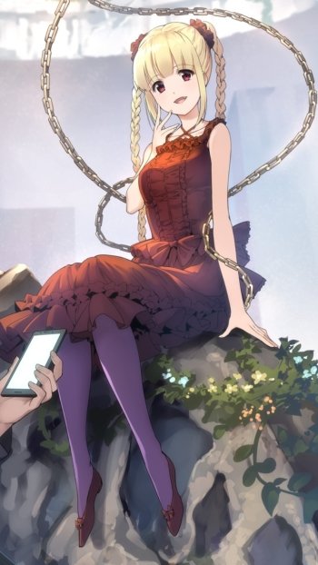 Shuka Karino Anime Darwin's Game Phone Wallpaper