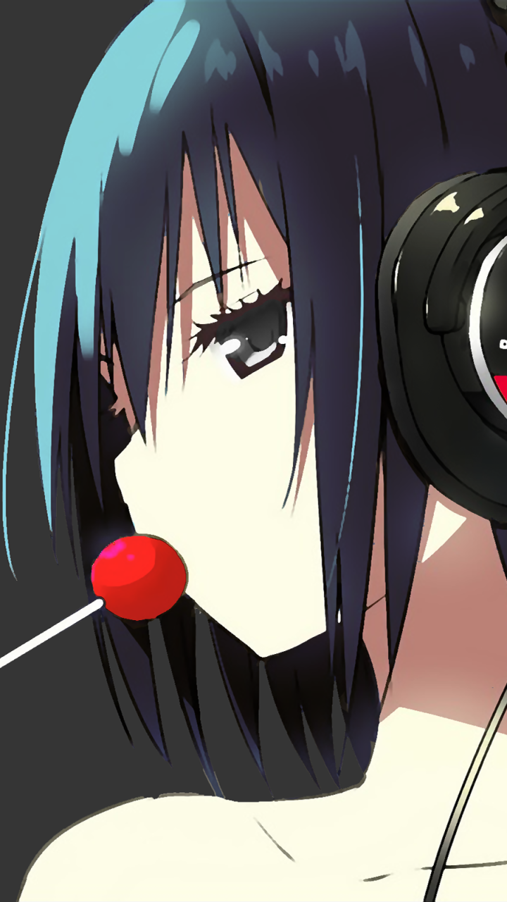 Anime Headphones Phone Wallpaper by AssassinWarrior