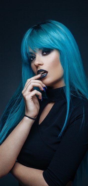  Woman with Blue Hair