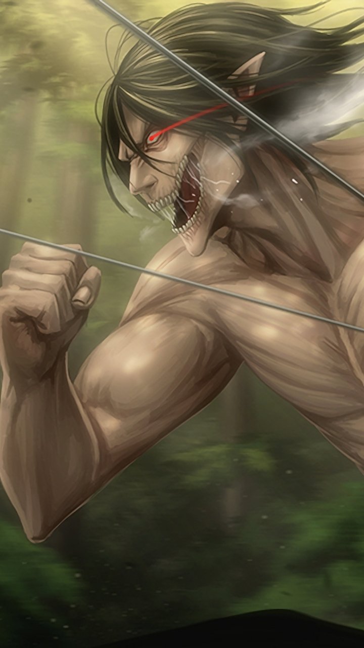 Download Eren Yeager Attack On Titan Anime Phone Wallpaper