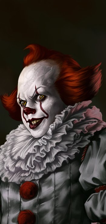 creepy clown Pennywise (It) movie It (2017) Phone Wallpaper