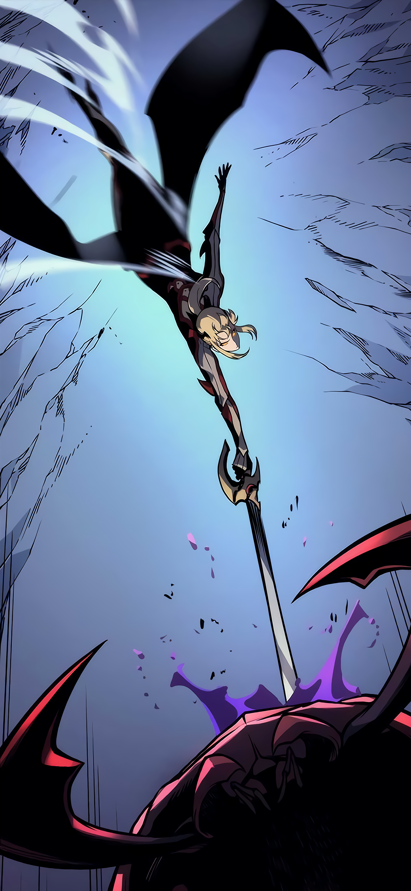 Download Cha Hae-in Anime Solo Leveling Phone Wallpaper