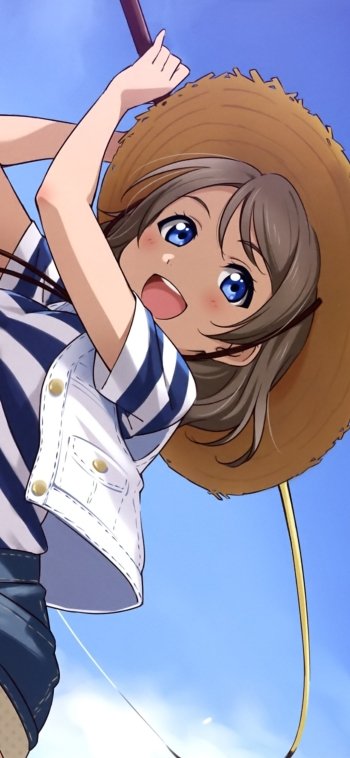 You Watanabe Anime Love Live! Sunshine!! Phone Wallpaper