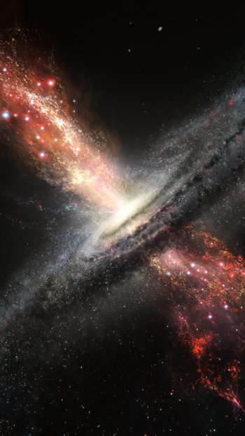 galaxy space Sci Fi black hole Phone Wallpaper