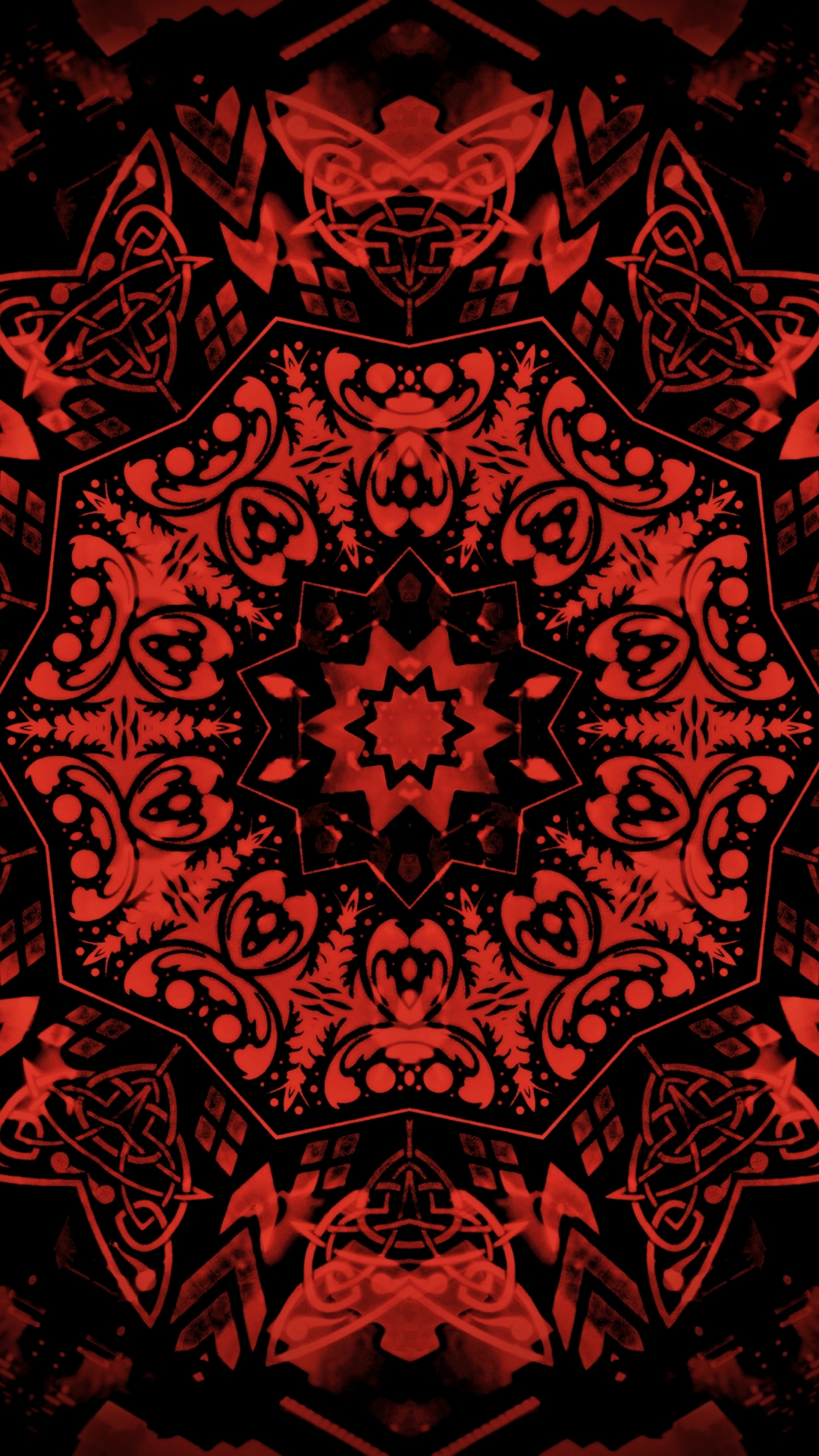 Deep & Dark Red Hexagon Pattern