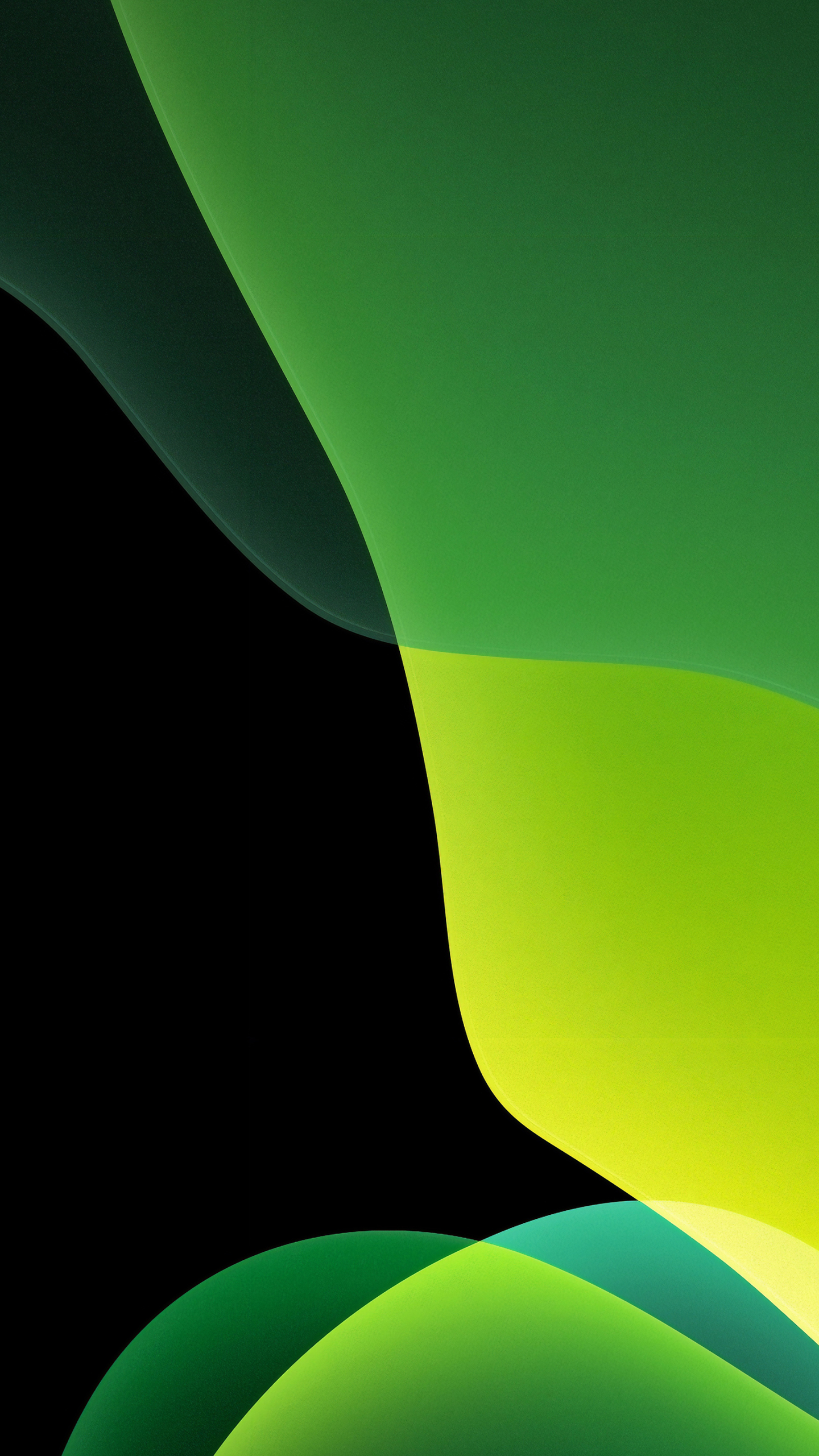iOS 13 Wallpaper - Green (Dark) - Mobile Abyss