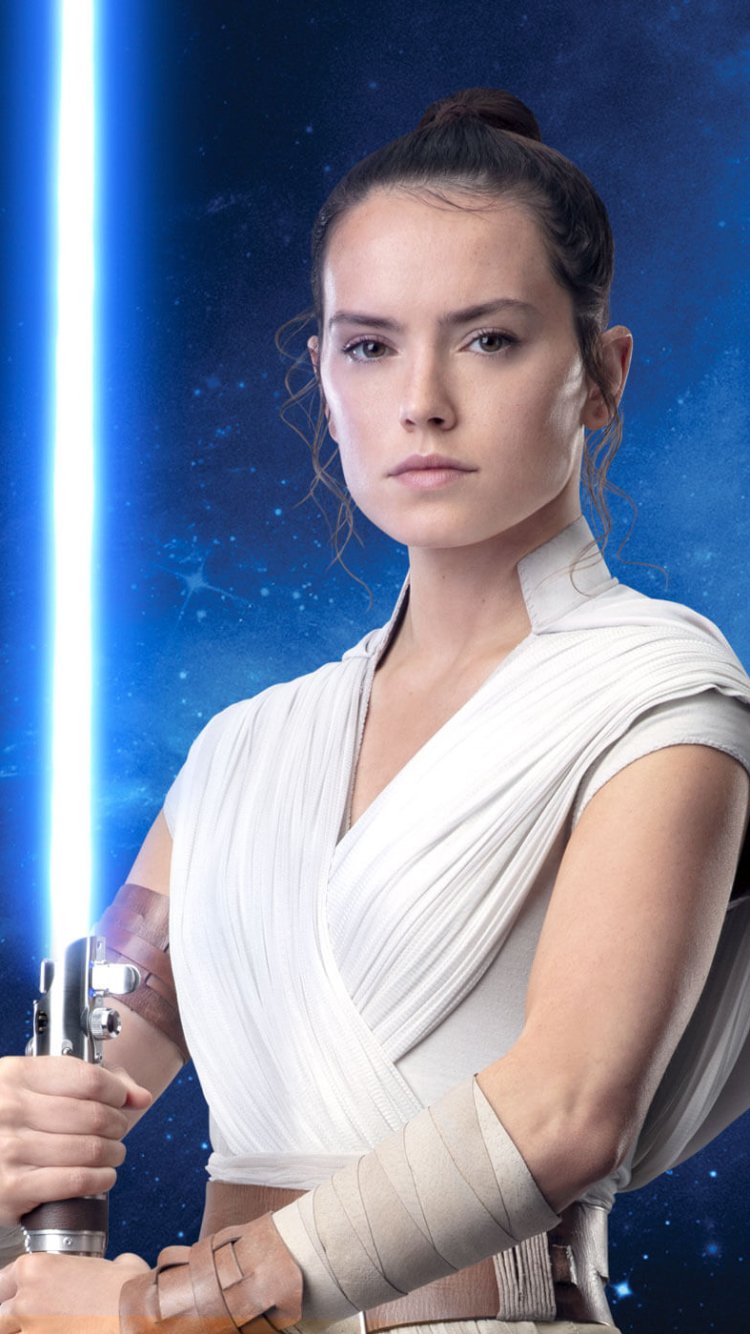 Download Lightsaber Daisy Ridley Rey (Star Wars) Movie Star Wars: The Rise Of Skywalker Phone Wallpaper