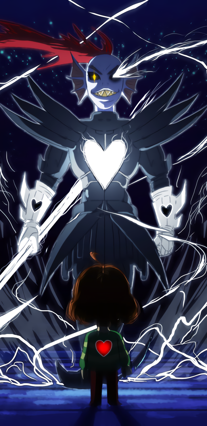 Download Chara (Undertale) Undyne (Undertale) Frisk (Undertale) Video Game Undertale Phone Wallpaper