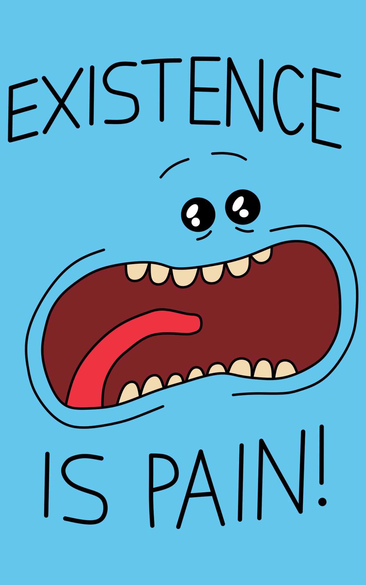 Download Mr. Meeseeks (Rick And Morty) TV Show Rick And Morty Phone Wallpaper