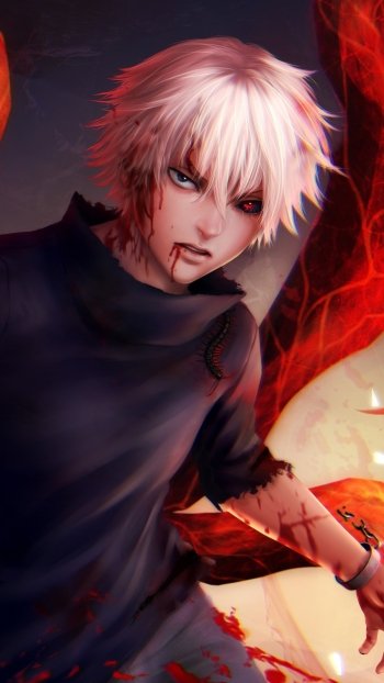 Ken Kaneki Anime Tokyo Ghoul Phone Wallpaper