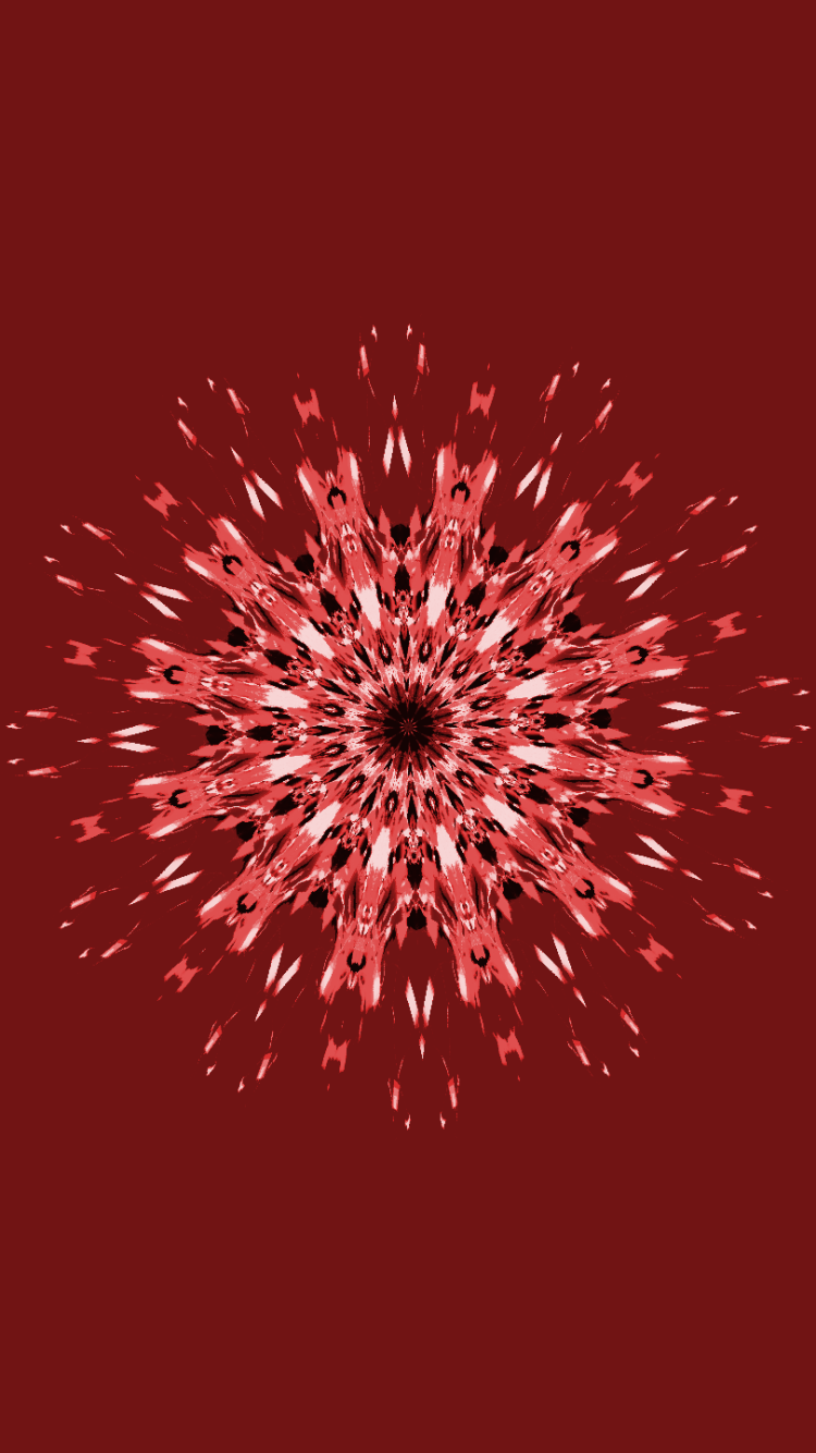 Red Kaleidoscope Art