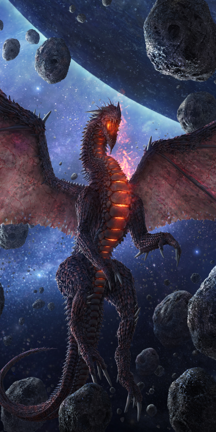 Fantasy Dragon Phone Wallpaper by tekkoontan