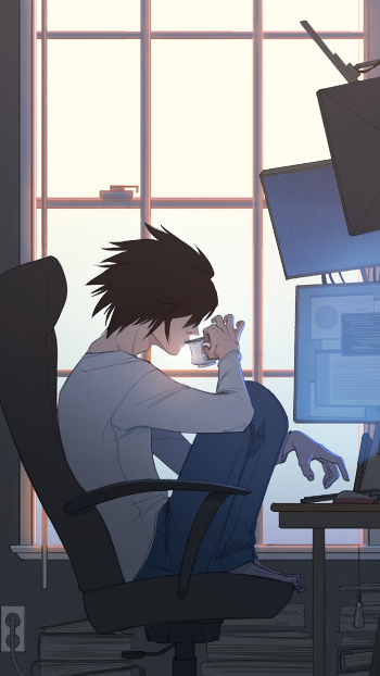L (Death Note) Anime Death Note Phone Wallpaper