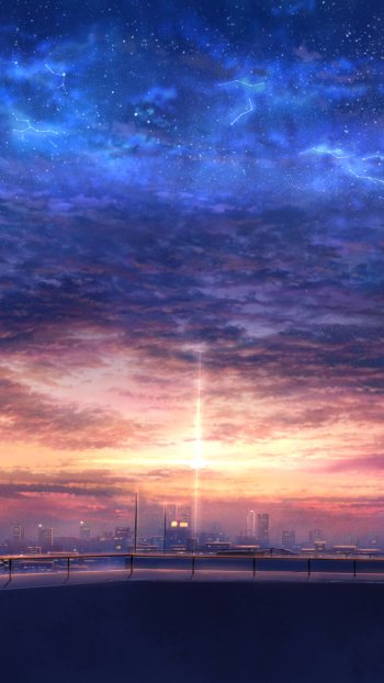 starry sky sky Anime anime sunset Sky Anime Phone Wallpaper