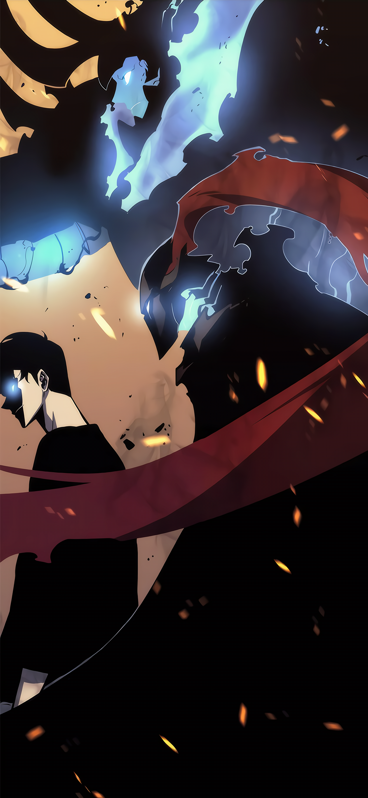 Download Iron (Solo Leveling) Igris (Solo Leveling) Sung Jin-Woo Anime Solo Leveling Phone Wallpaper