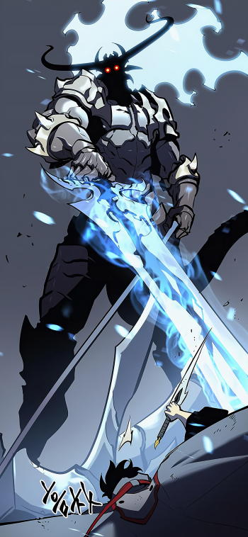 Sung Jin-Woo Baran (Solo Leveling) Anime Solo Leveling Phone Wallpaper