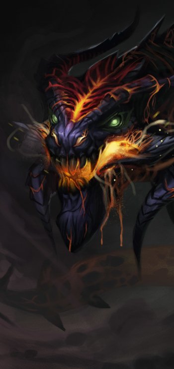 horns fantasy dragon Phone Wallpaper