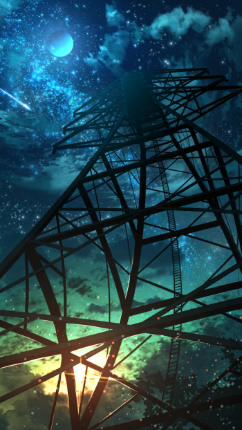  Tower framed by a beautiful night sky by ツチヤ