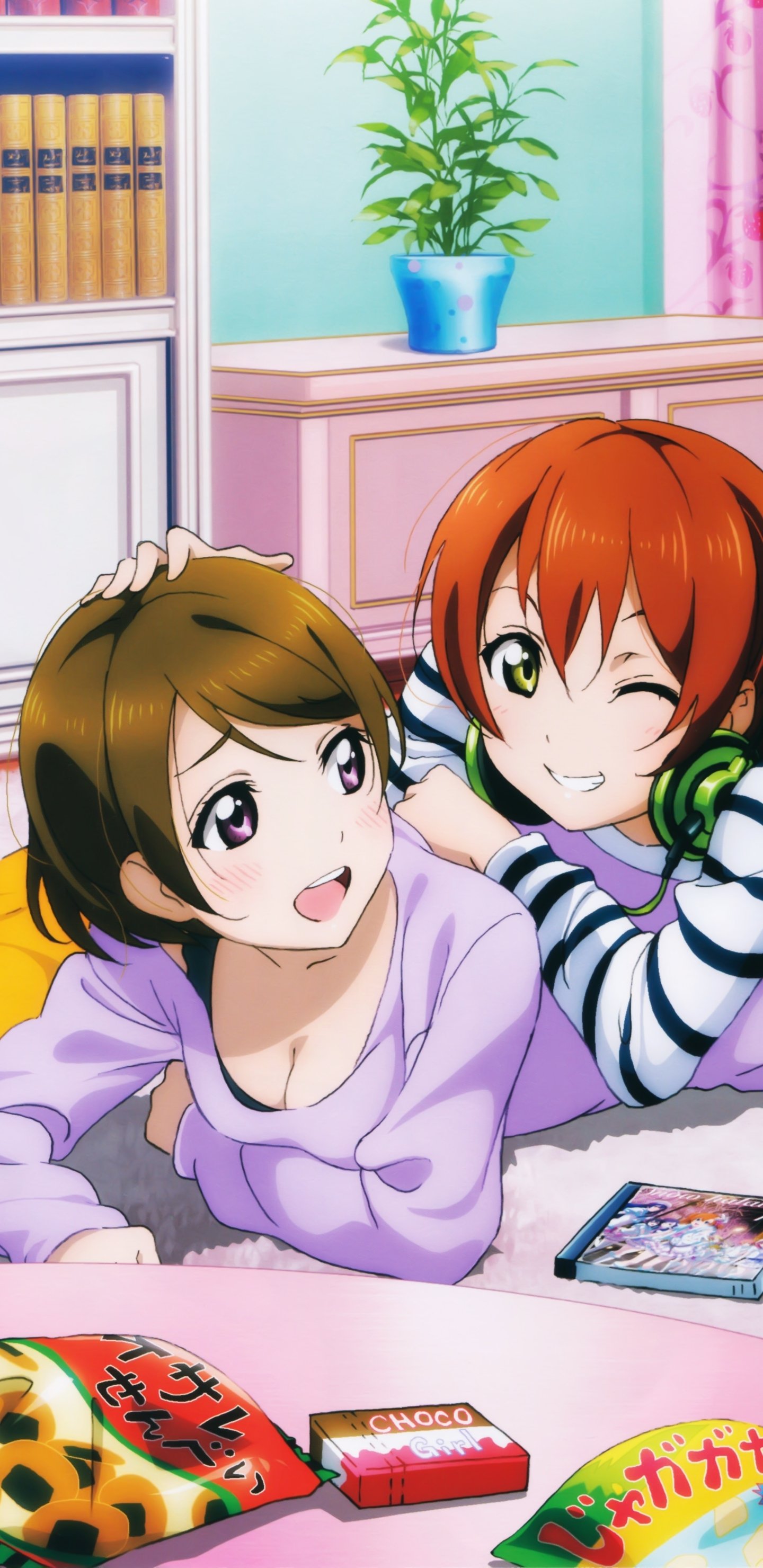 Download Rin Hoshizora Hanayo Koizumi Anime Love Live! Phone Wallpaper