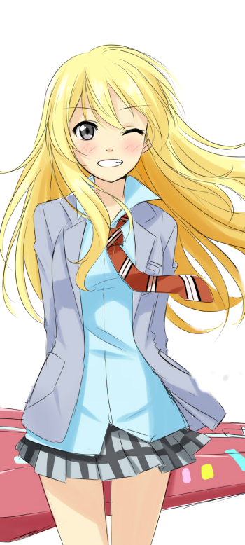 Kaori Miyazono Anime Your Lie in April Phone Wallpaper