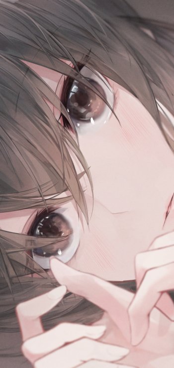 brown eyes brown hair Anime Original Phone Wallpaper