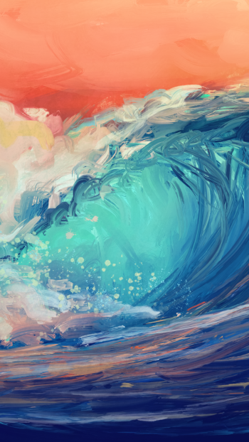 sea artistic wave Phone Wallpaper