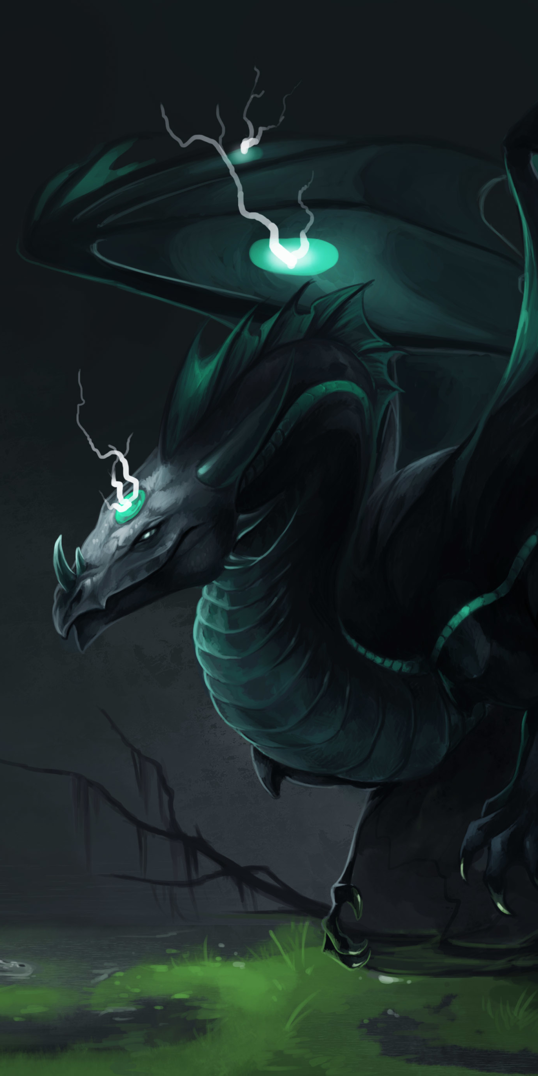 Fantasy Dragon Phone Wallpaper by Allagar