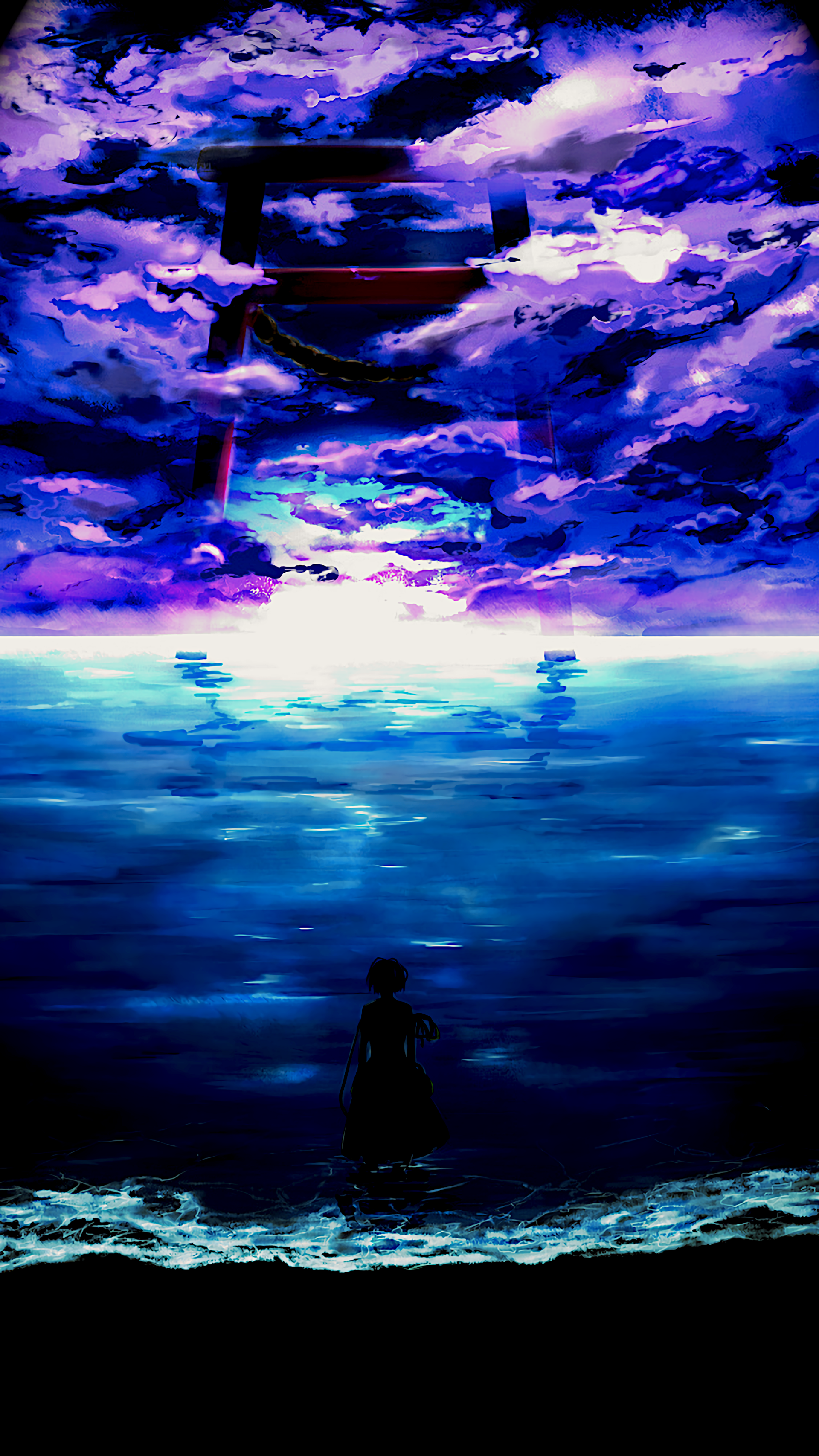 Download Torii Cloud Momiji Inubashiri Anime Touhou Phone Wallpaper