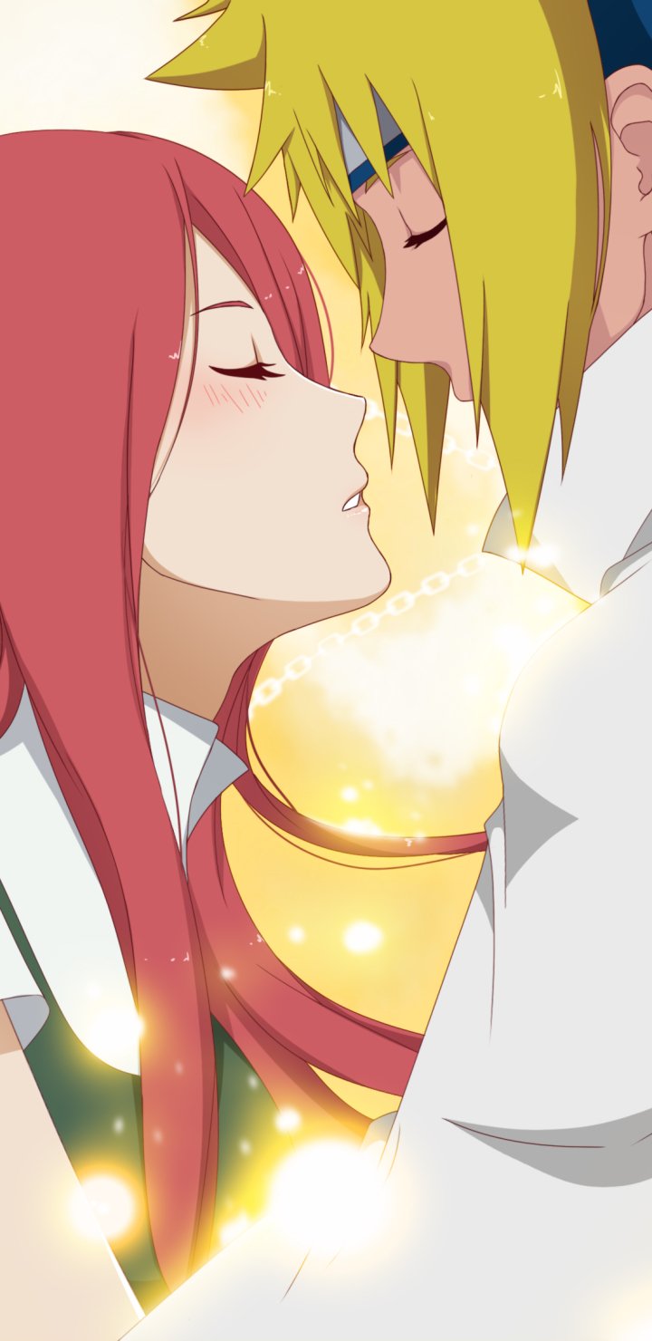 Download Kushina Uzumaki Minato Namikaze Anime Naruto Phone Wallpaper