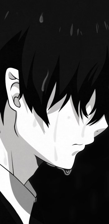 black hair Rin Okumura Blue Exorcist sad Anime sad anime Phone Wallpaper