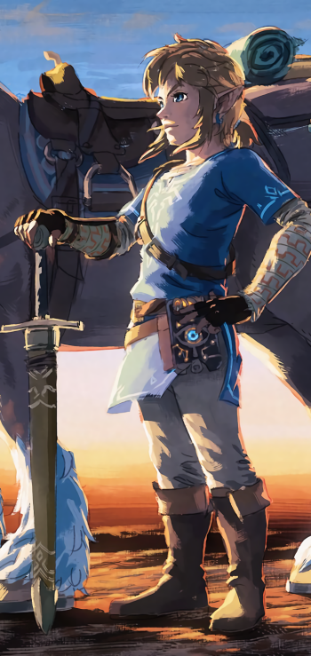 Link video game The Legend of Zelda: Breath of the Wild Phone Wallpaper