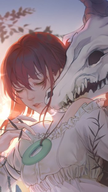 Elias Ainsworth Chise Hatori Anime The Ancient Magus' Bride Phone Wallpaper