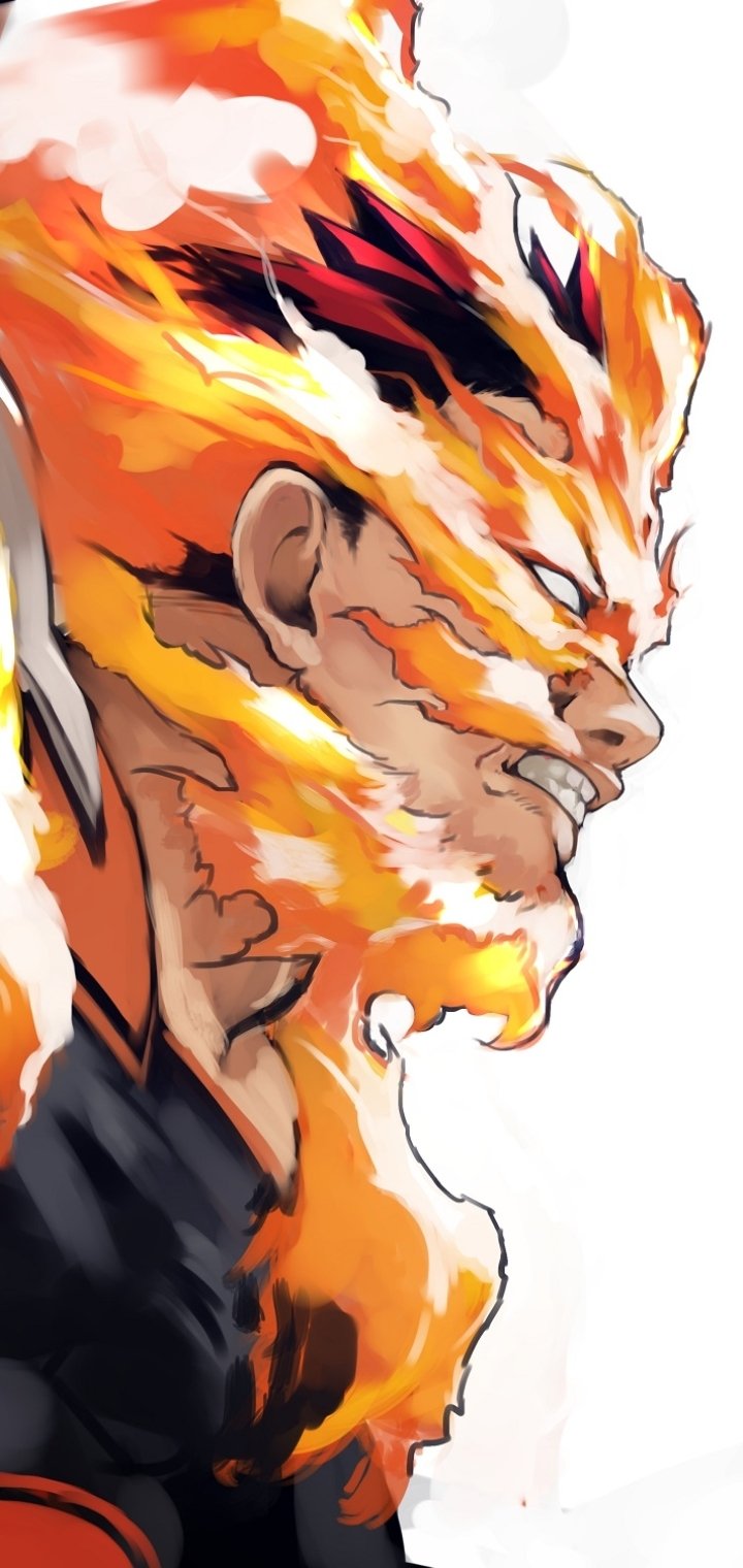Download Endeavor (Boku No Hero Academia) Red Hair White Eyes Flame Anime My Hero Academia Phone Wallpaper