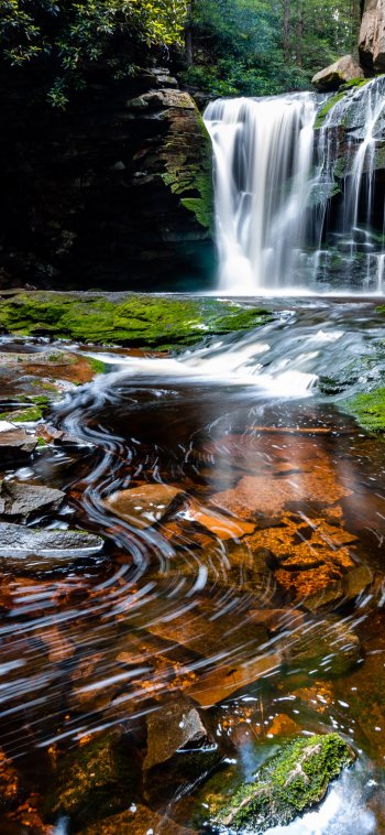 river USA nature waterfall Phone Wallpaper