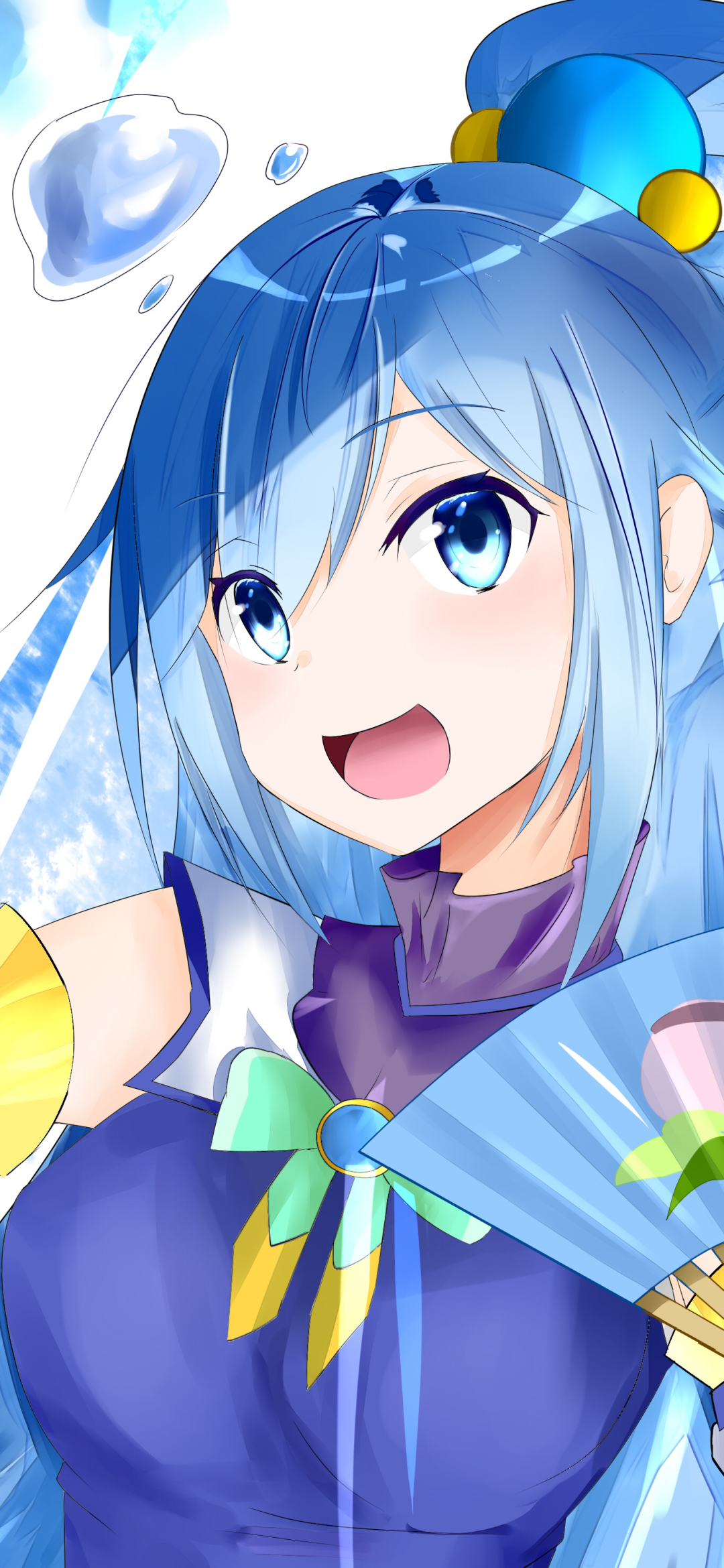 Download Blue Hair Smile Blue Eyes Aqua (KonoSuba) Anime KonoSuba - God ...