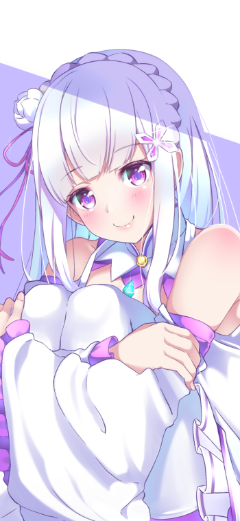 Emilia (Re:ZERO) Anime Re:Zero - Starting Life in Another World Phone Wallpaper