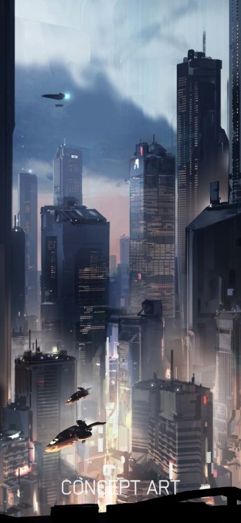 futuristic Sci Fi city Halo video game Halo 5: Guardians sci fi city futuristic city Futuristic Gaming Phone Wallpaper