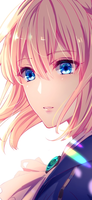 blue eyes blonde Violet Evergarden (Character) Anime Violet Evergarden Phone Wallpaper