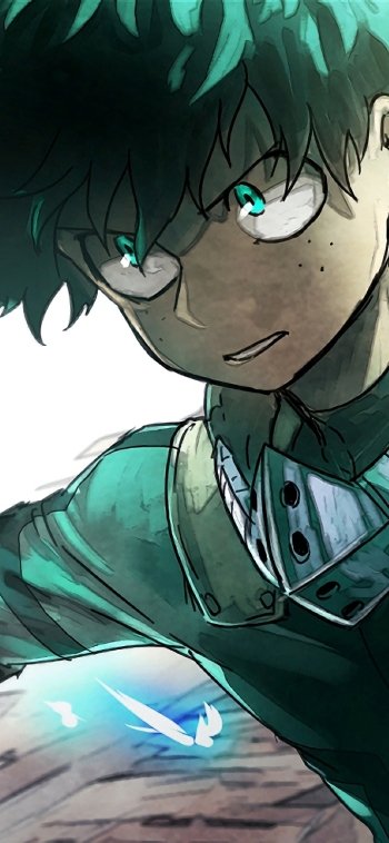 green eyes green hair Izuku Midoriya Anime My Hero Academia Phone Wallpaper
