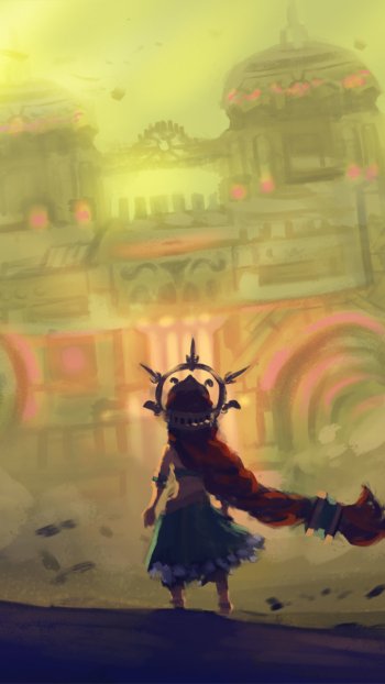 Riju (The Legend Of Zelda) long hair Braid (Video Game) video game The Legend of Zelda: Breath of the Wild Phone Wallpaper